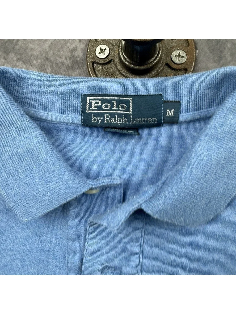 Vintage Polo Ralph Lauren Polo Shirt Men's M Blue Pony Cotton Luxury EUC
